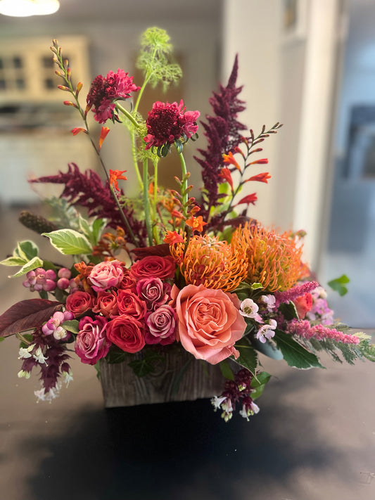 autumnal flower arrangement